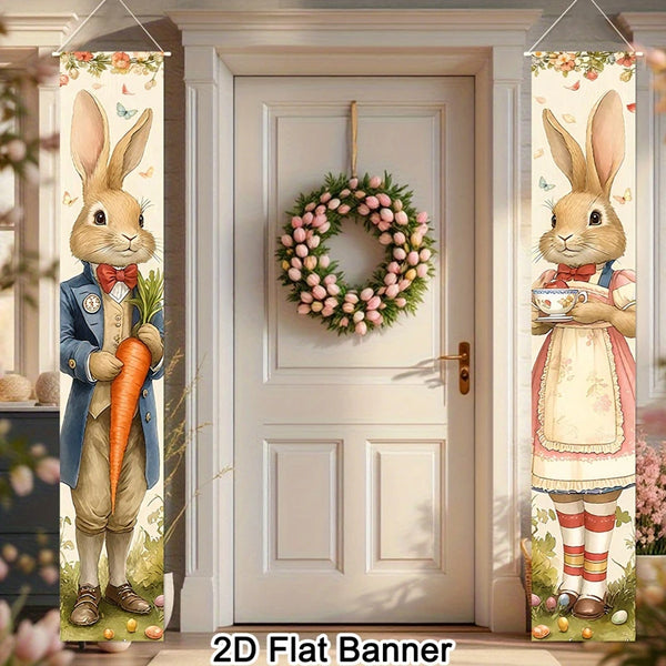 Vintage Bunny Door Banner