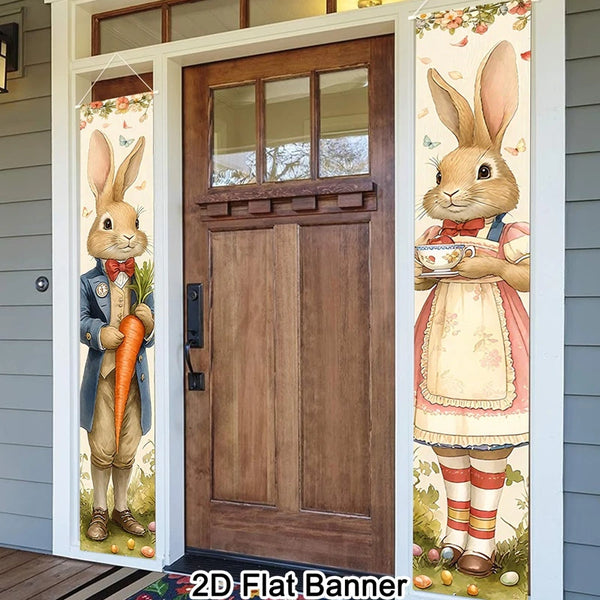Vintage Bunny Door Banner