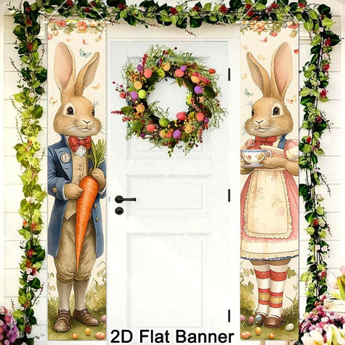 Vintage Bunny Door Banner